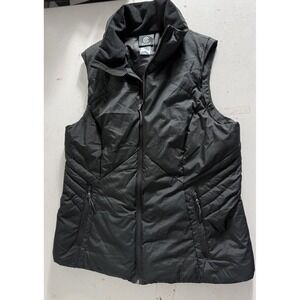 Champion Women's Puffer Vest Polyester Black Body Warmer Size Large